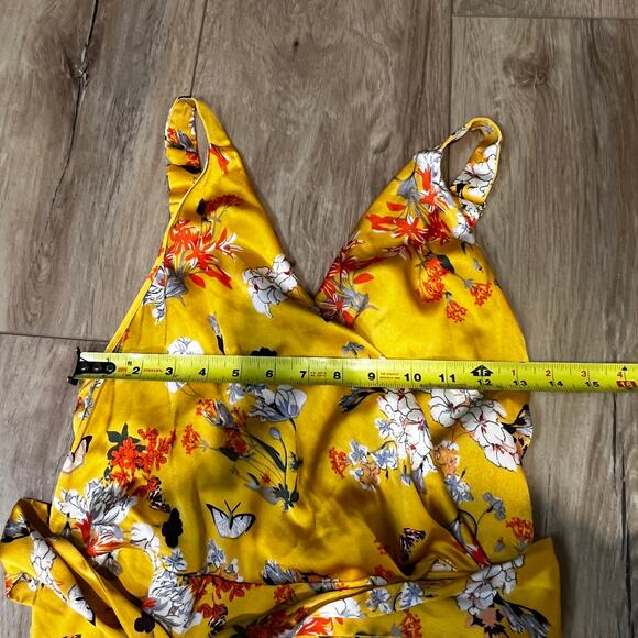 BRONX AND BANCO Women's Narciss Midi Dress Size L In Yellow - Picture 8 of 10